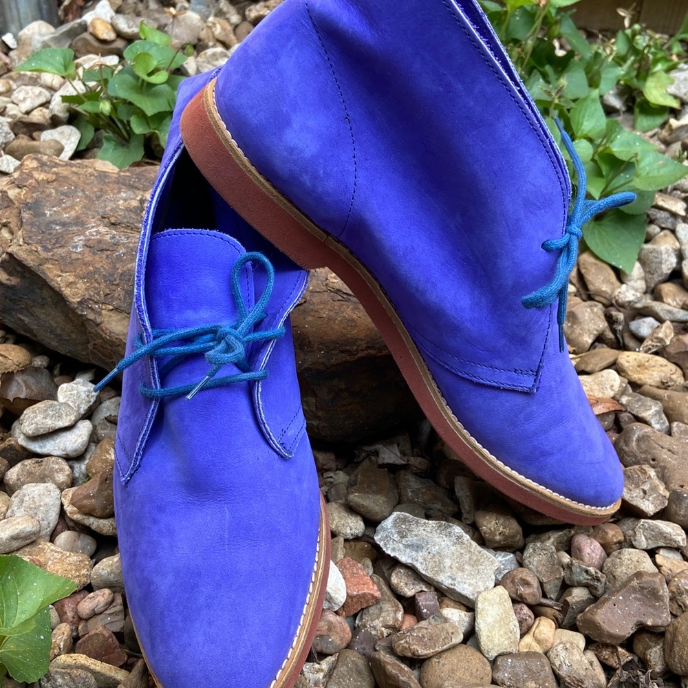 Ankle suede purple booties. PROCEEDS TO FAMILY HEART FOUNDATION! - Picture 2 of 5